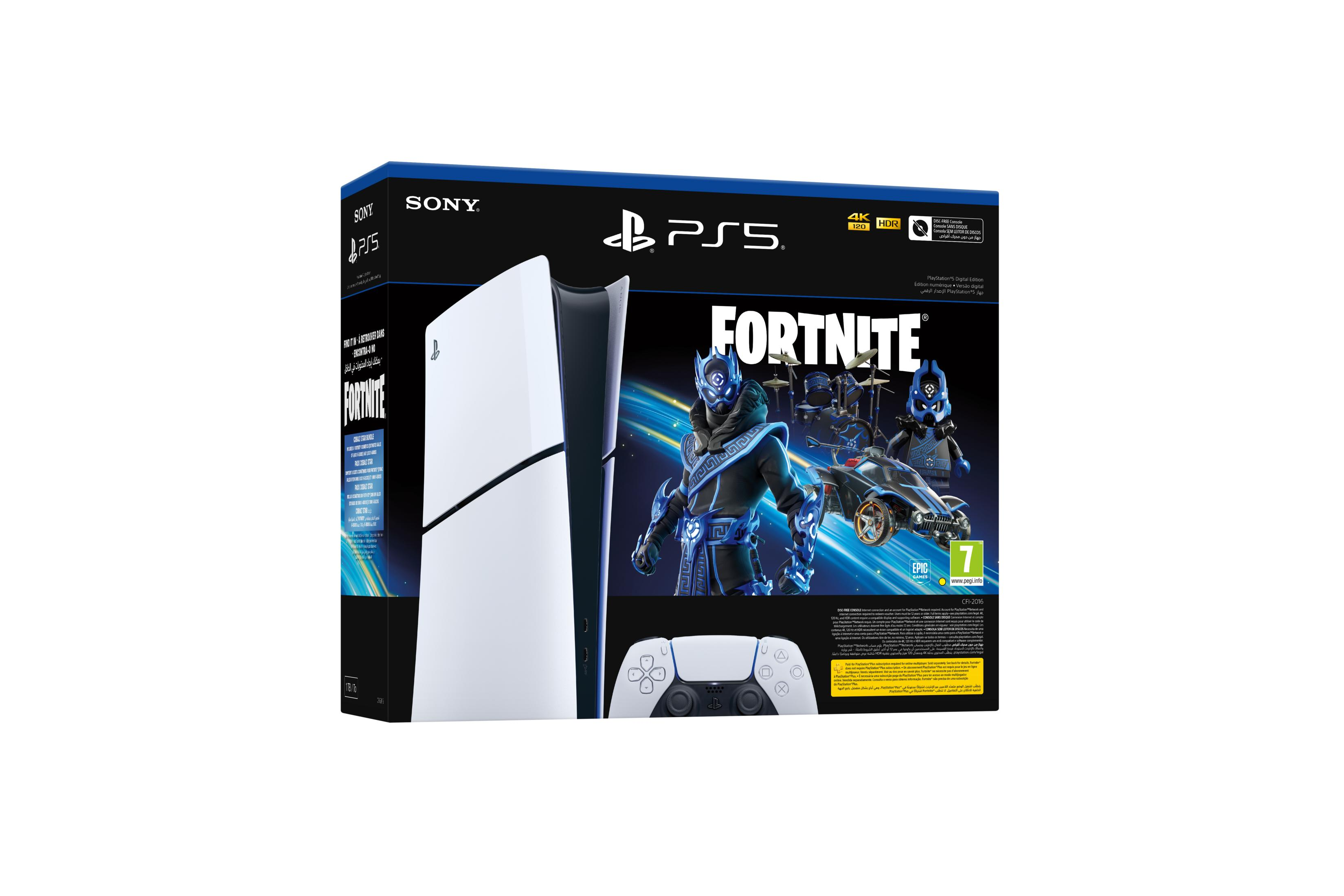 Fortnite Paketli PlayStation 5 Dijital Sürümü. Konsol, kumanda, oyun içerir.
