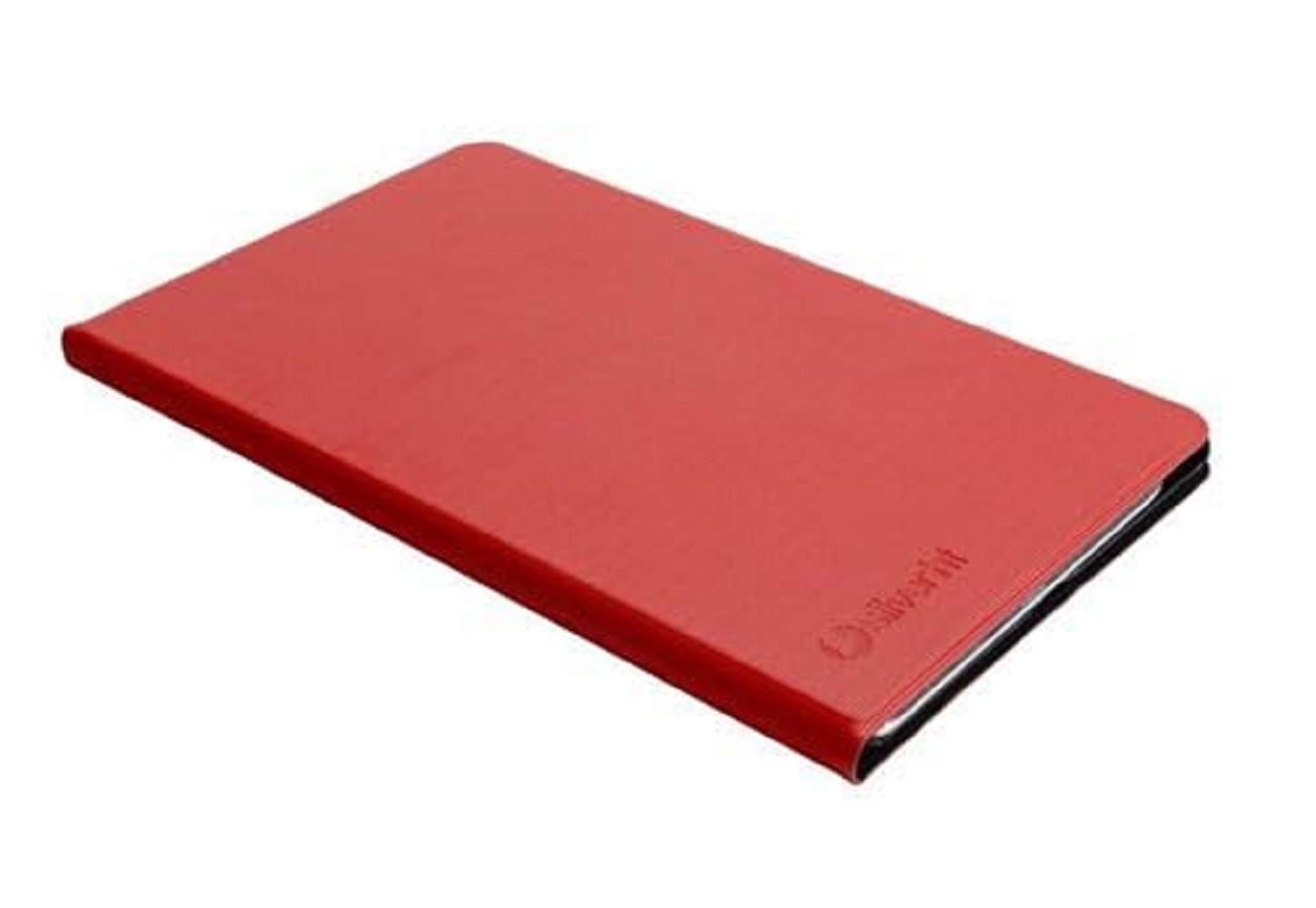 Una funda roja para un dispositivo electrónico, con el logo 'Silverit'.