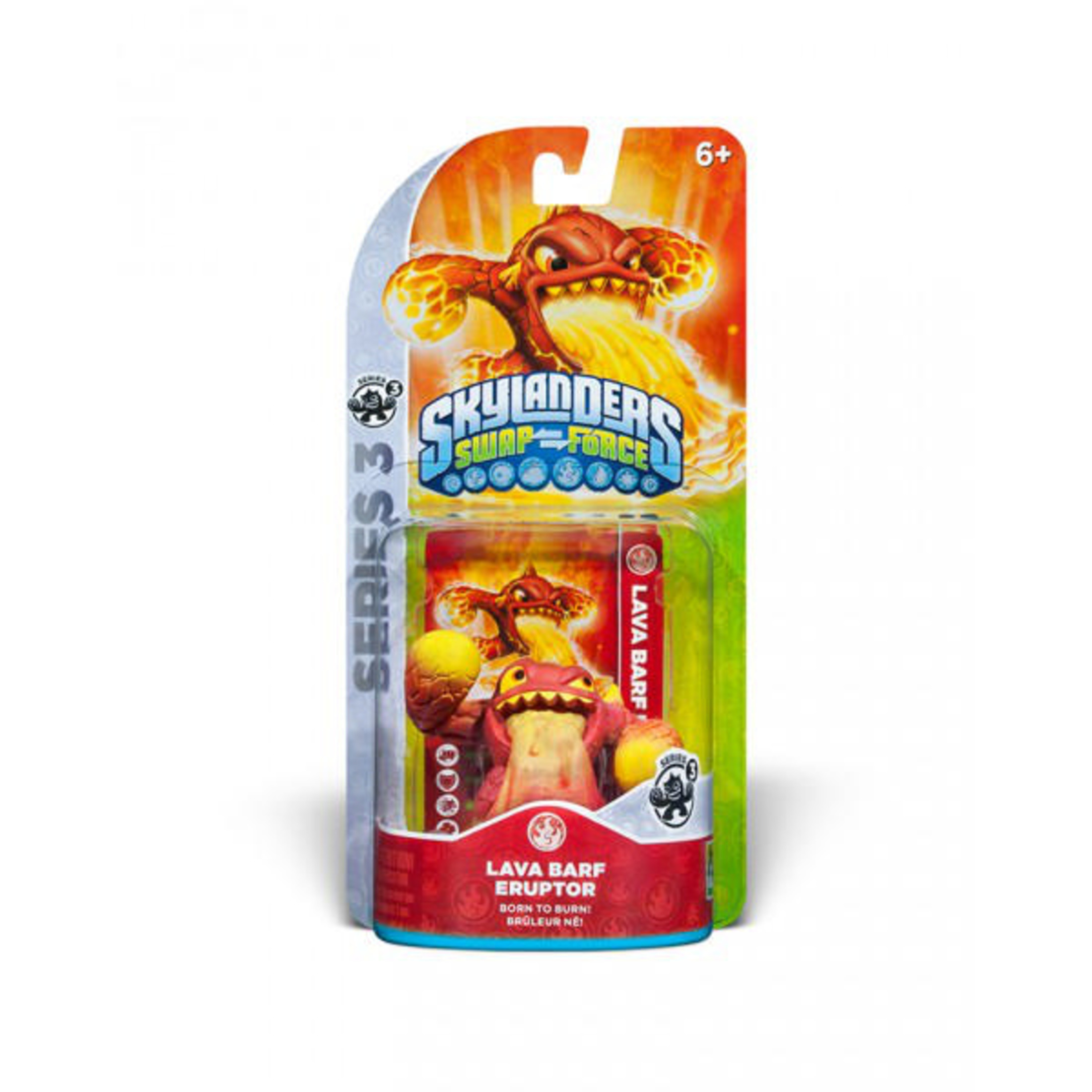 Verpackung für eine Skylanders-Figur, Lava Barf Eruptor, Serie 3.