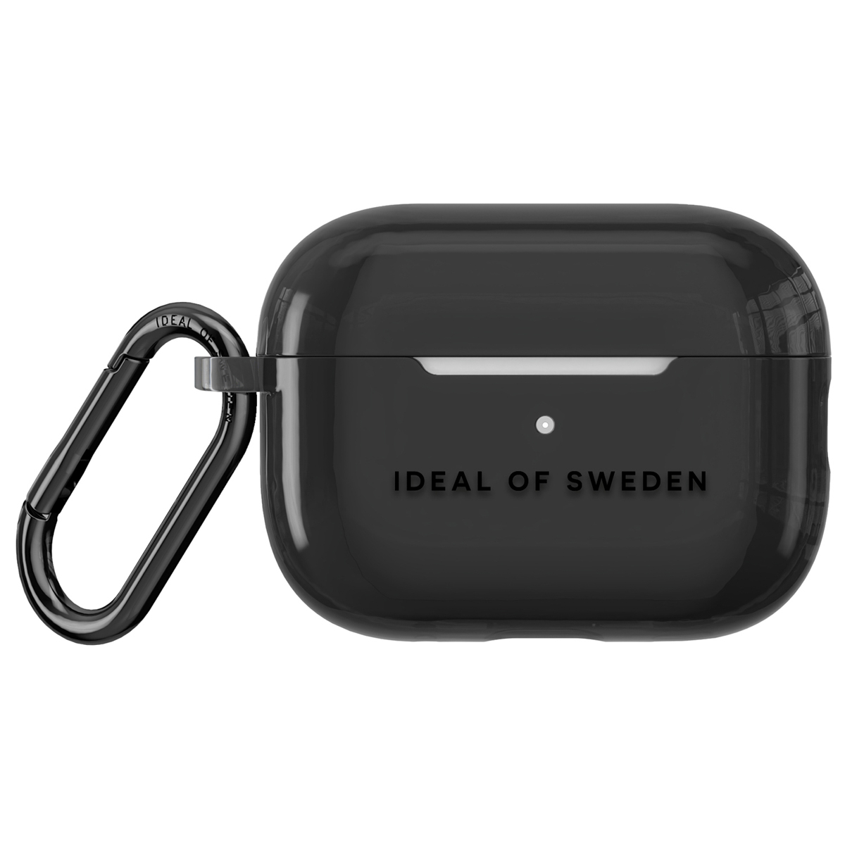 Eine schwarze Hülle mit Karabiner und dem Logo "IDEAL OF SWEDEN".