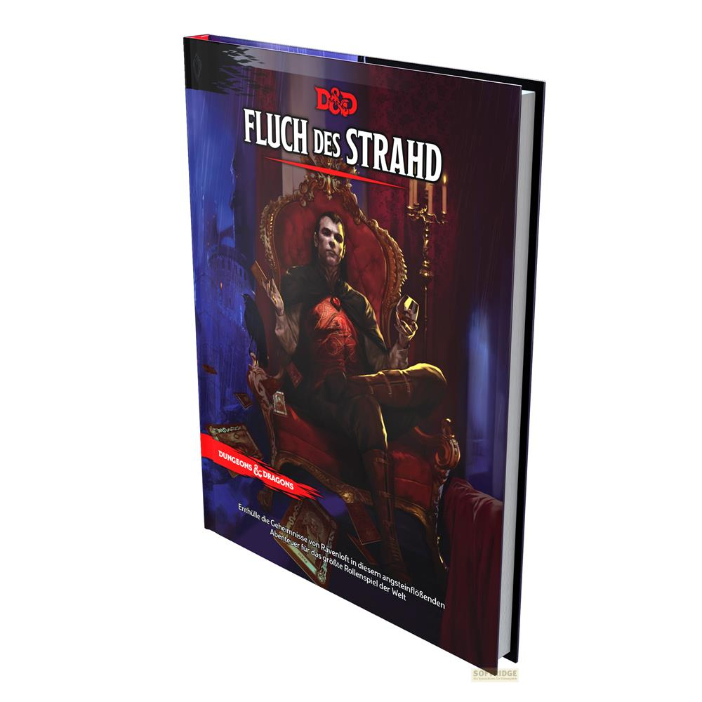 Ein Mann in rotem Umhang thront in einem Thron. D&D Buchcover.