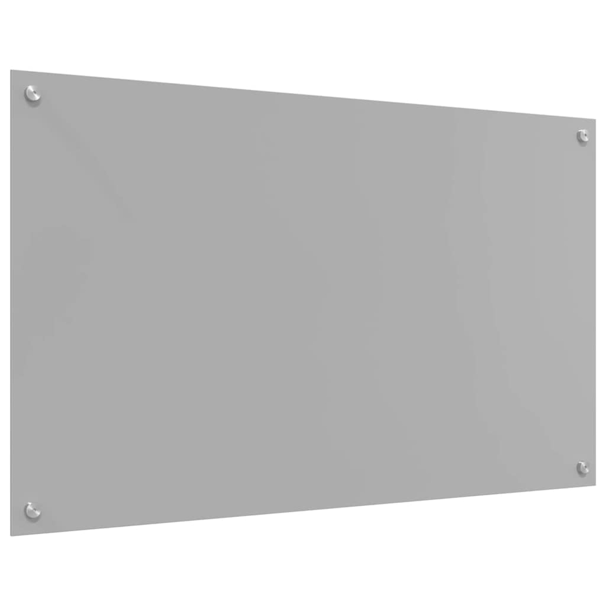 Graue Tafel mit vier silbernen Befestigungsschrauben an den Ecken.