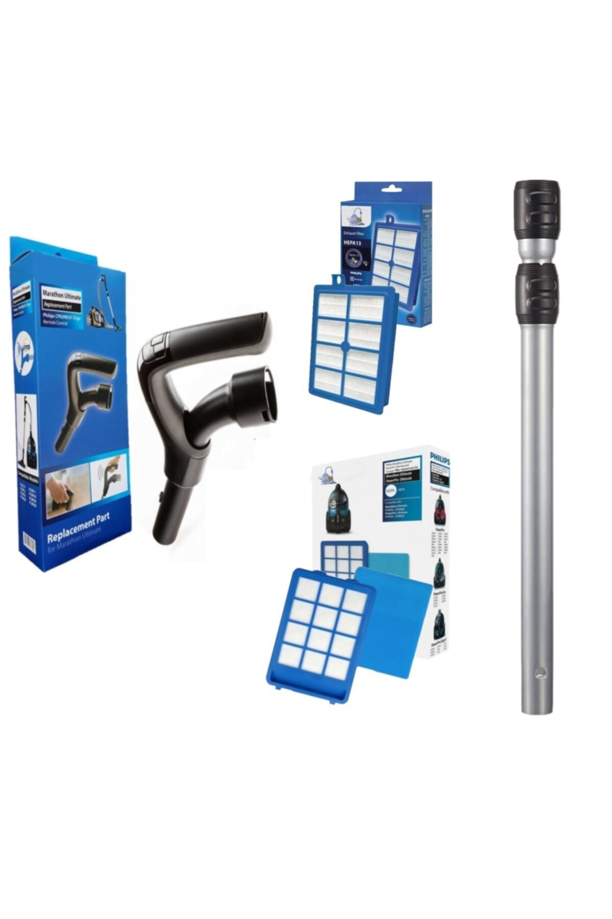 POPULER Philips FC9924/07 Marathon Ultimate Uyumlu  Kumanda + Hepa 13 Filtre Süpürge Aksesuarı