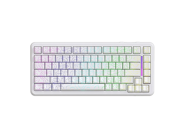 ATTACK SHARK X82 PRO HE Hall Effect Rapid Trigger Kablosuz Mekanik Klavye White Contour