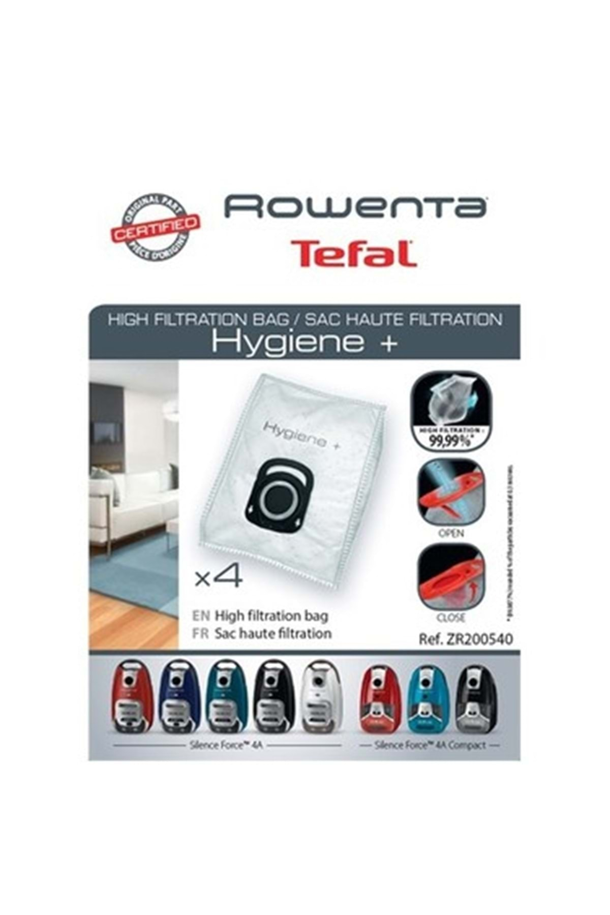 POPULER Hygiene Tefal Uyumlu Elektrik Süpürge Sentetik Toz Torbası 5'li Paket