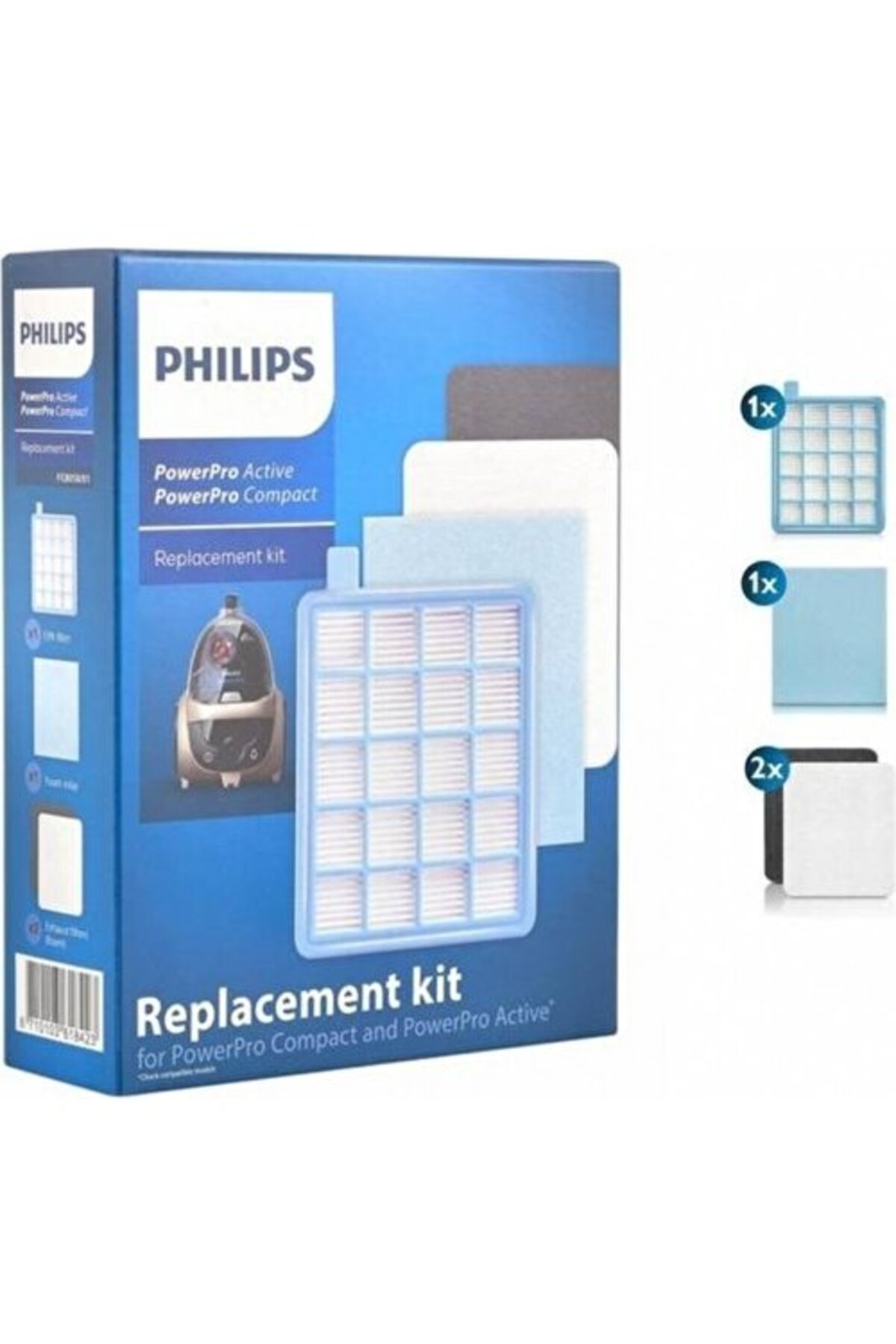 POPULER Philips FC 8475/01 Powerpro Compact Uyumlu  Hepa Filtre Seti