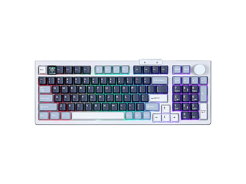 DARMOSHARK TOP98 Tri-Mode Kablosuz Mekanik Klavye Beyaz