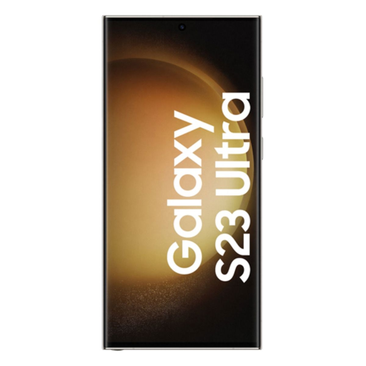 Uno smartphone Samsung Galaxy S23 Ultra su sfondo bianco.