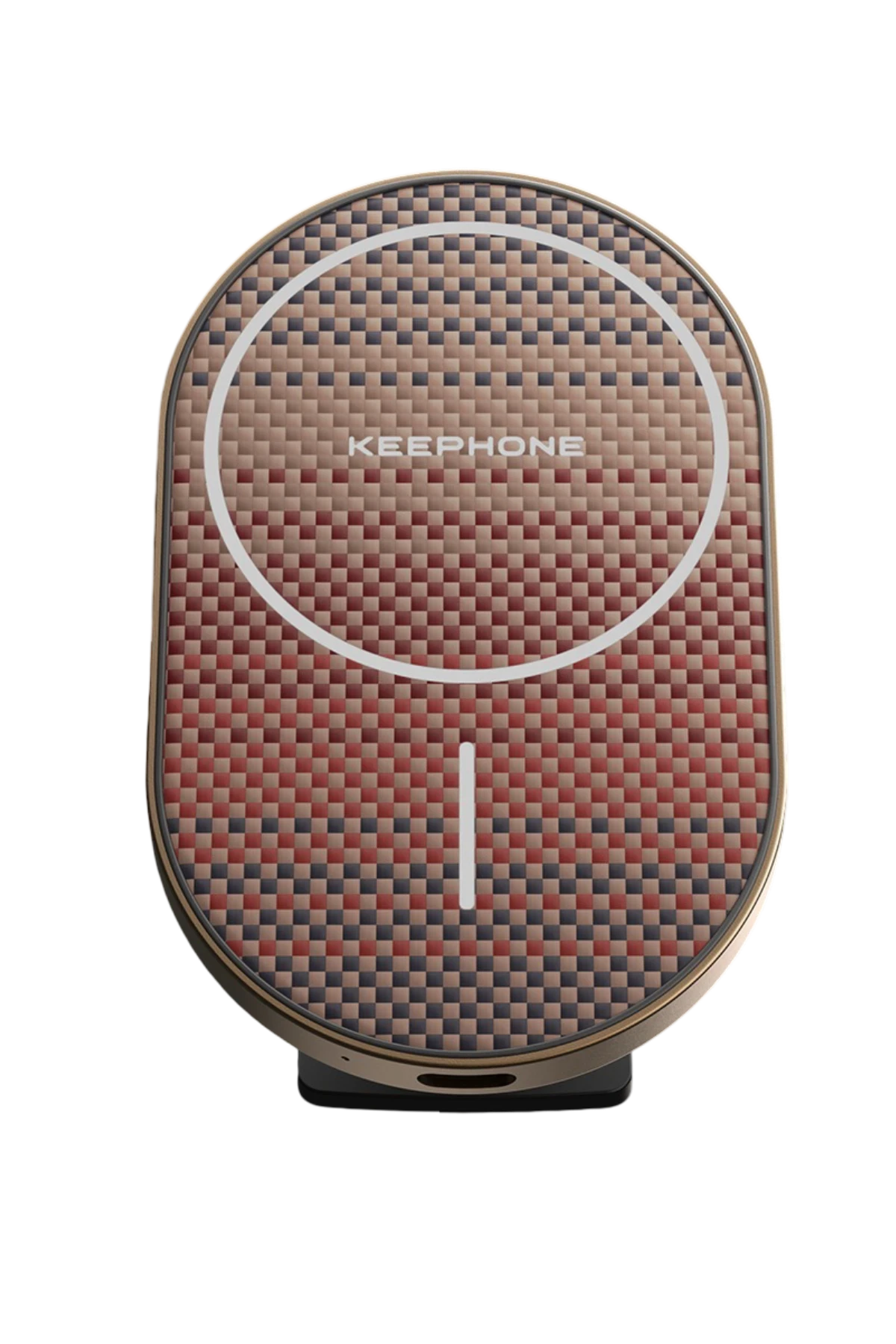 KEEPHONE KPW-081 Kevlar Seanova 2'si 1 Arada 360 Derece 15W Kablosuz Şarj Destekli Manyetik Magsafe Telefon Tutucu