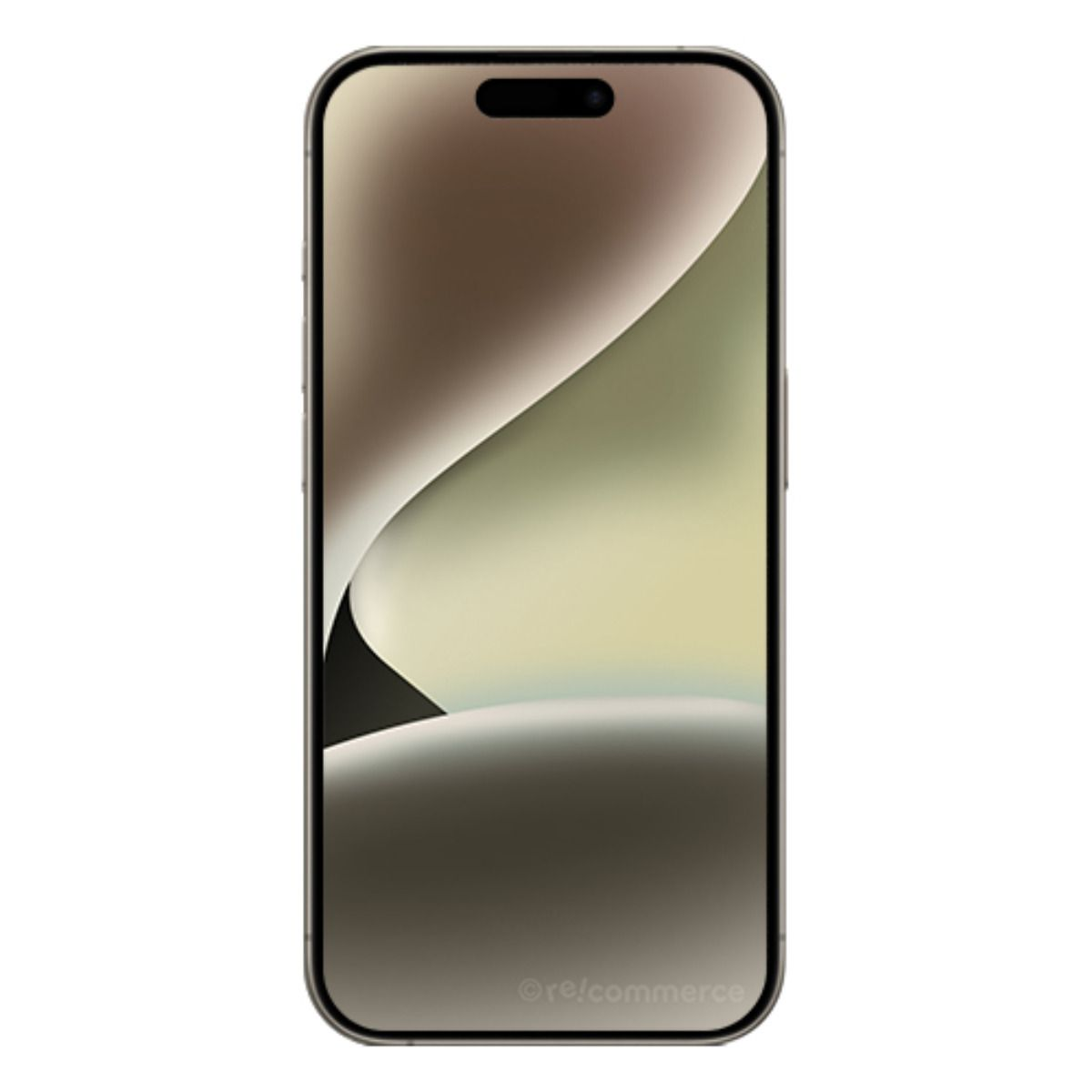 Uno smartphone moderno con scocca scura e sfondo colorato.