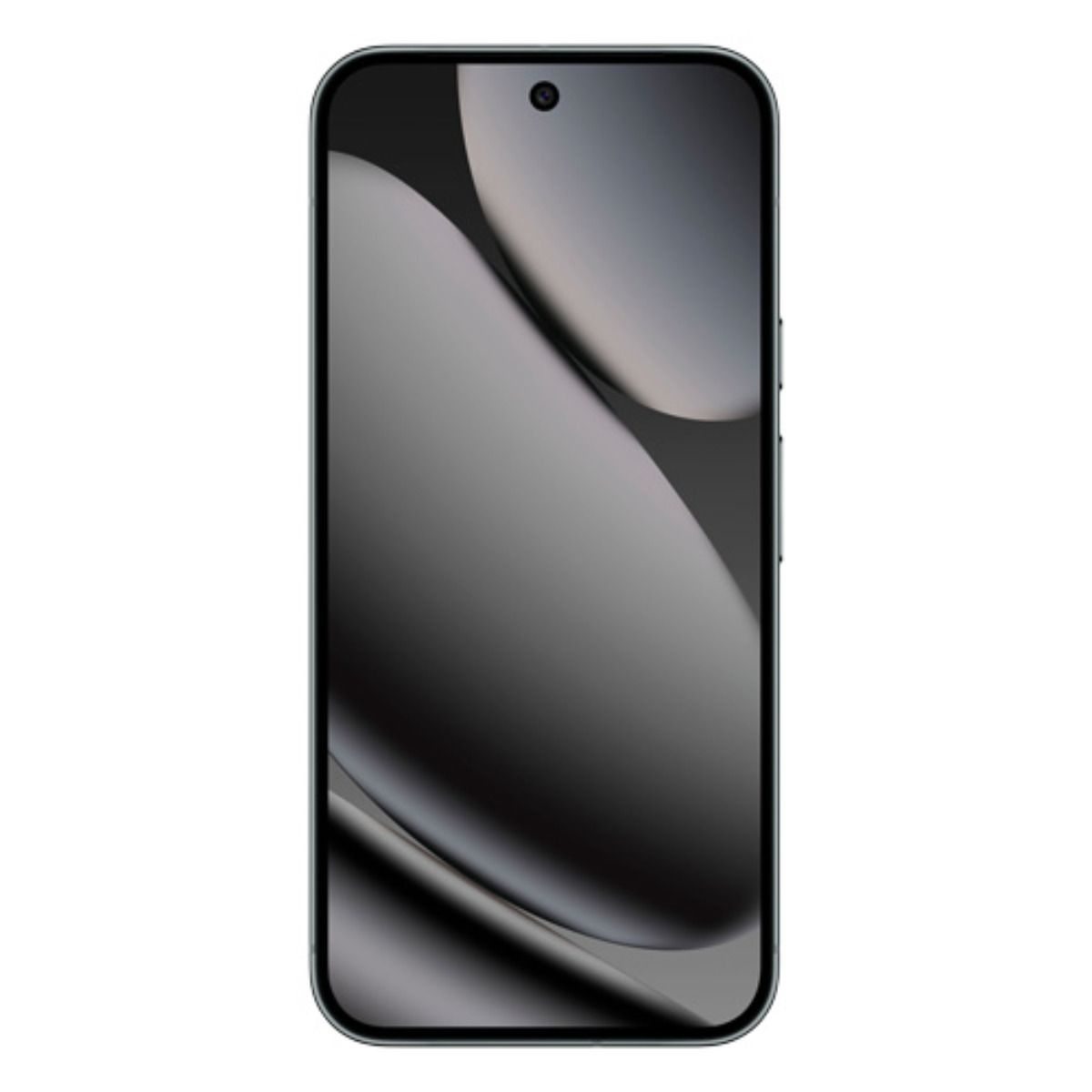 Ein modernes Smartphone mit einem schlanken, abgerundeten Design und einer Notch.