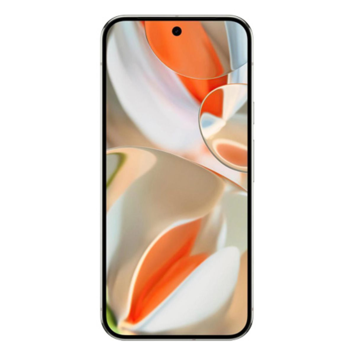 Ein Smartphone mit einem abstrakten, bunten Hintergrund auf dem Bildschirm.
