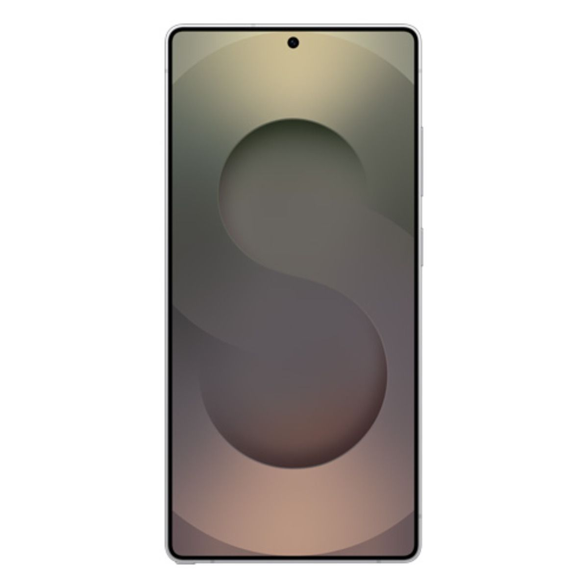 Uno smartphone moderno con una grafica stilizzata e circolare sullo sfondo.