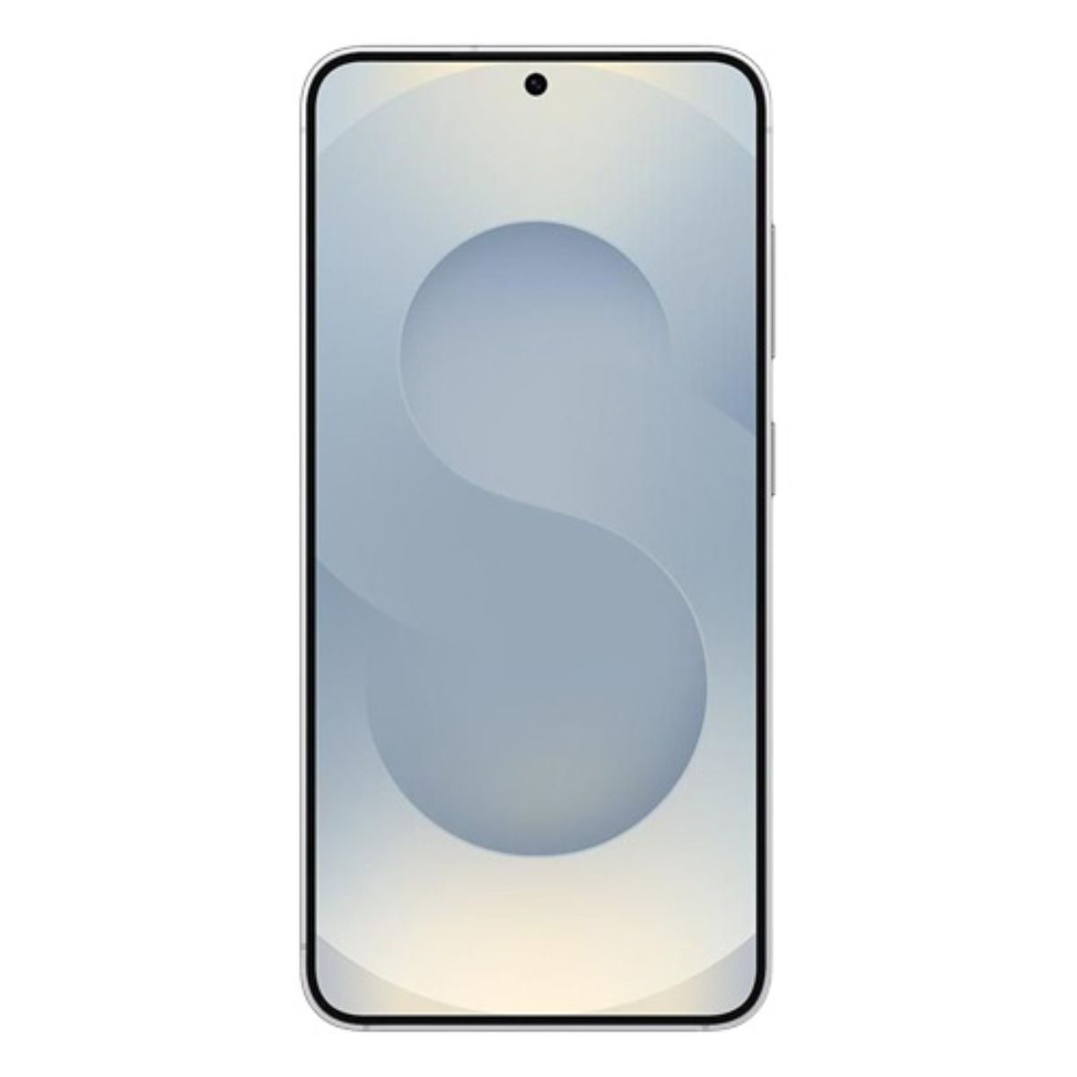 Ein schlankes Smartphone mit einem großen Bildschirm und einem einzelnen Loch für die Kamera.