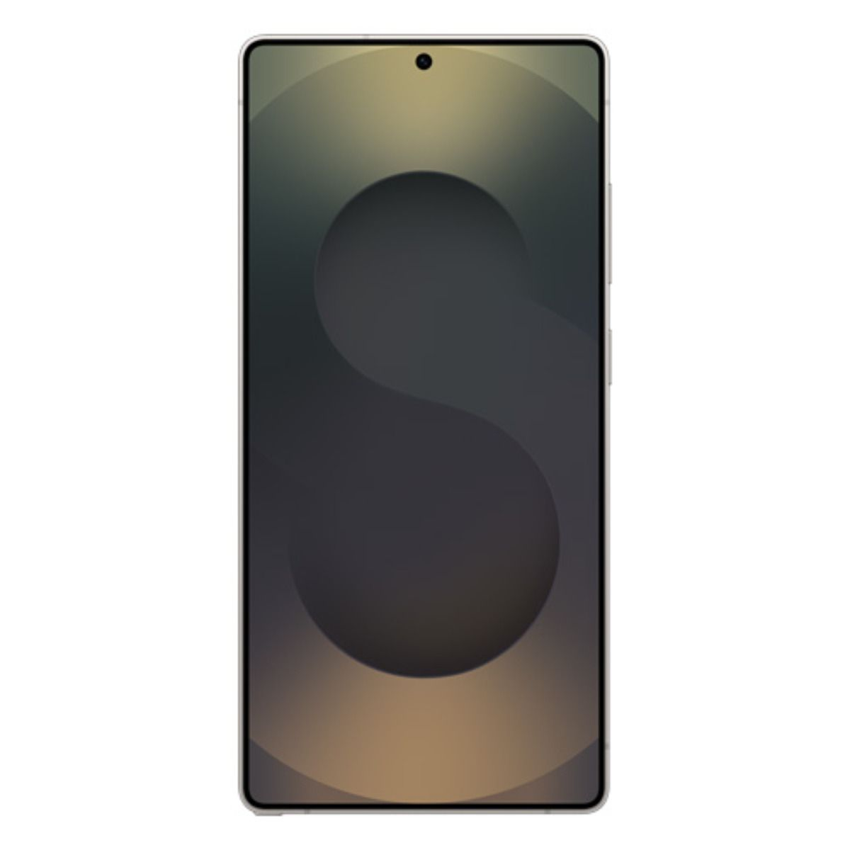 Un smartphone avec un fond abstrait sombre affiché sur son écran.
