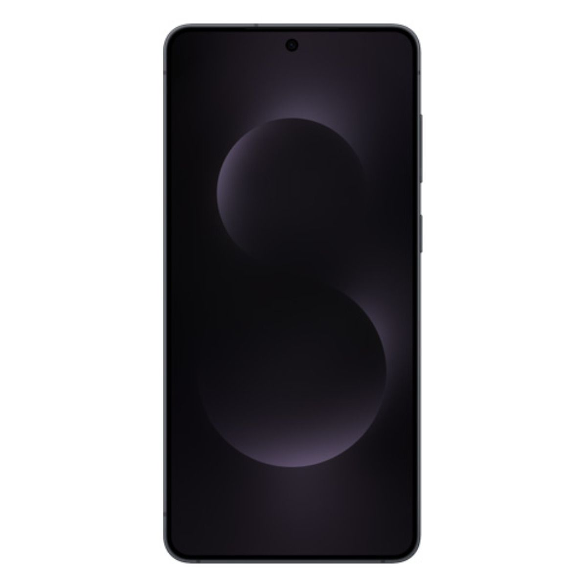 Uno smartphone nero con uno sfondo astratto scuro sullo schermo.