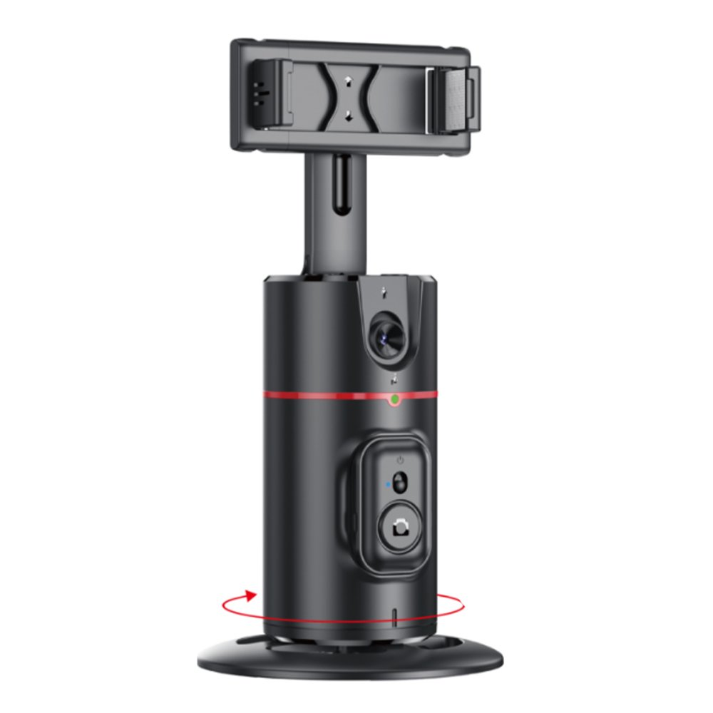 Telefon tutuculu, kırmızı halkalı, iki düğmeli siyah gimbal.
