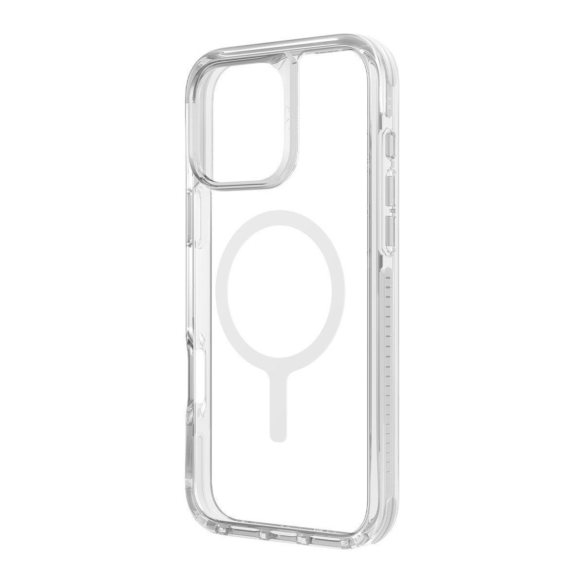 Dairesel MagSafe halkalı şeffaf akıllı telefon koruyucu kılıf.