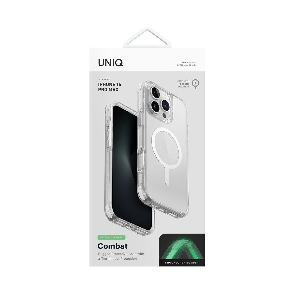 Mıknatıslı iPhone 16 Pro Max için şeffaf koruyucu kılıf.