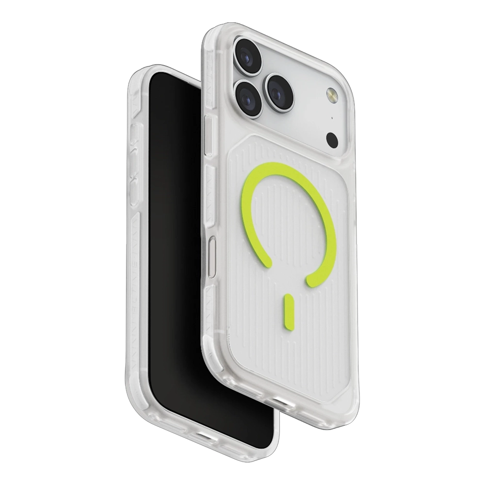UNIQ Combat Active Phone 17 Pro Max Uyumlu MagSafe Telefon Kılıfı Fosforlu Yeşil