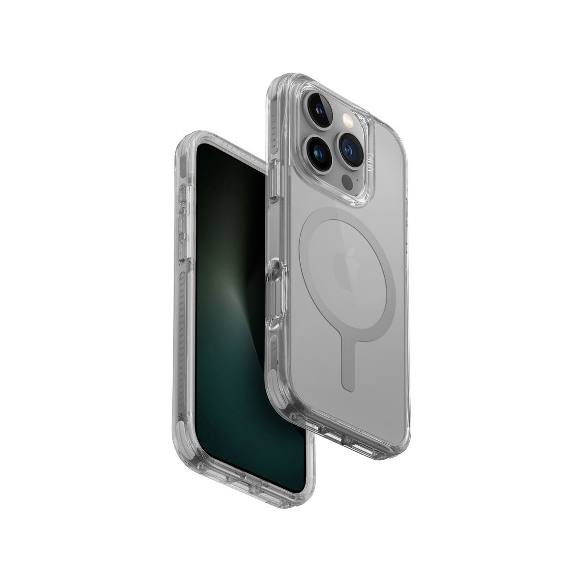 UNIQ Combat iPhone 16 Pro Uyumlu MagSafe Telefon Kılıfı Gri
