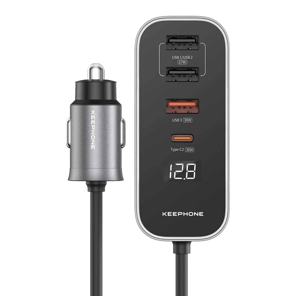 KEEPHONE CC14 RevAmp PD Araç İçi Şarj Cihazı Gri