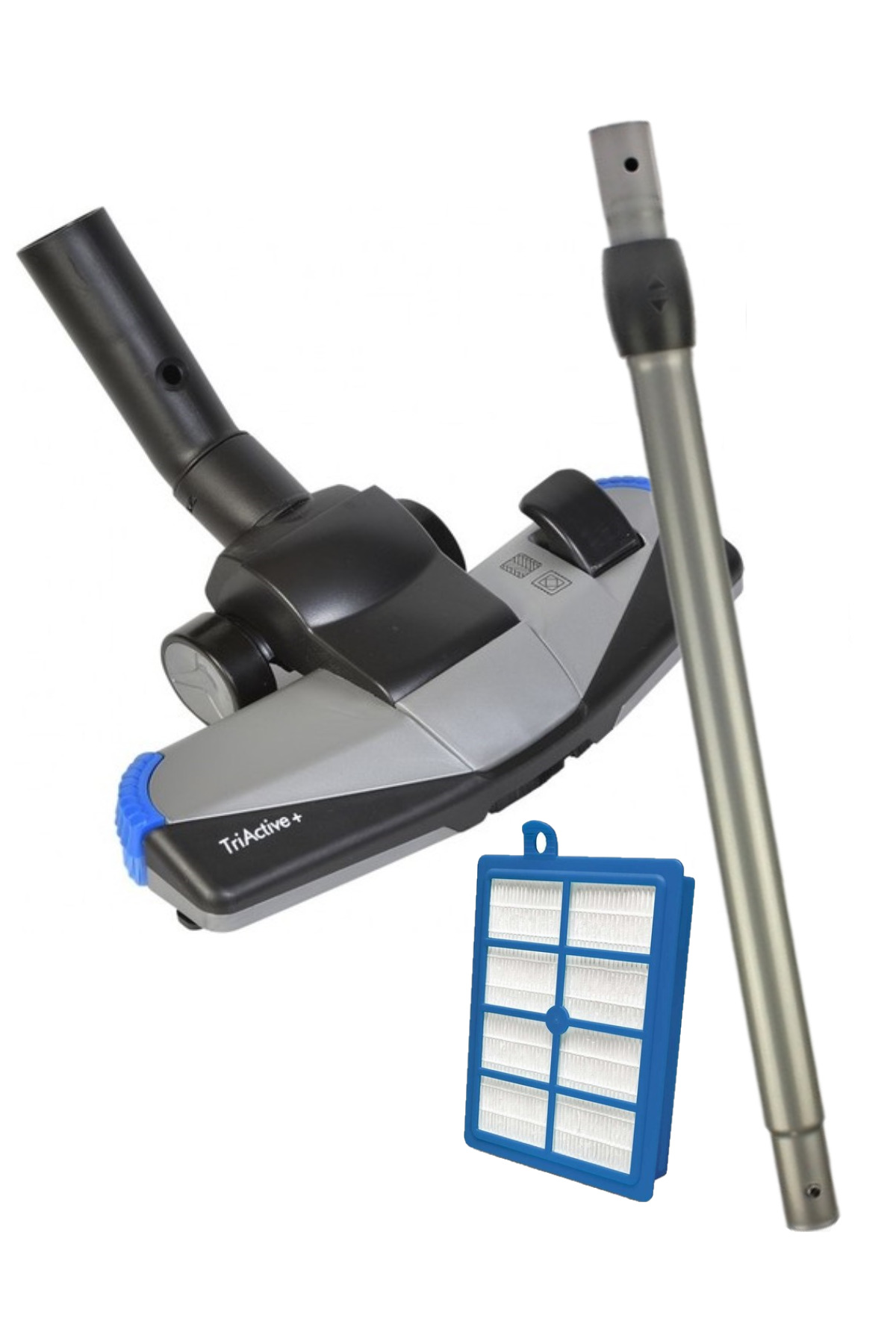 POPULER Philips FC9205 Marathon Triactive Uyumlu  Emici Başlık + Boru + Hepa Filtre Seti