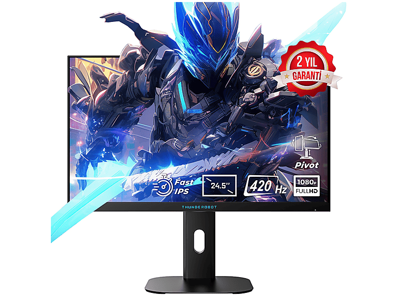 THUNDEROBOT ZF25F400L-TUR Adaptive Sync Fast IPS Pivot 24,5 inç Full-HD 3 ms Gaming Monitör Siyah