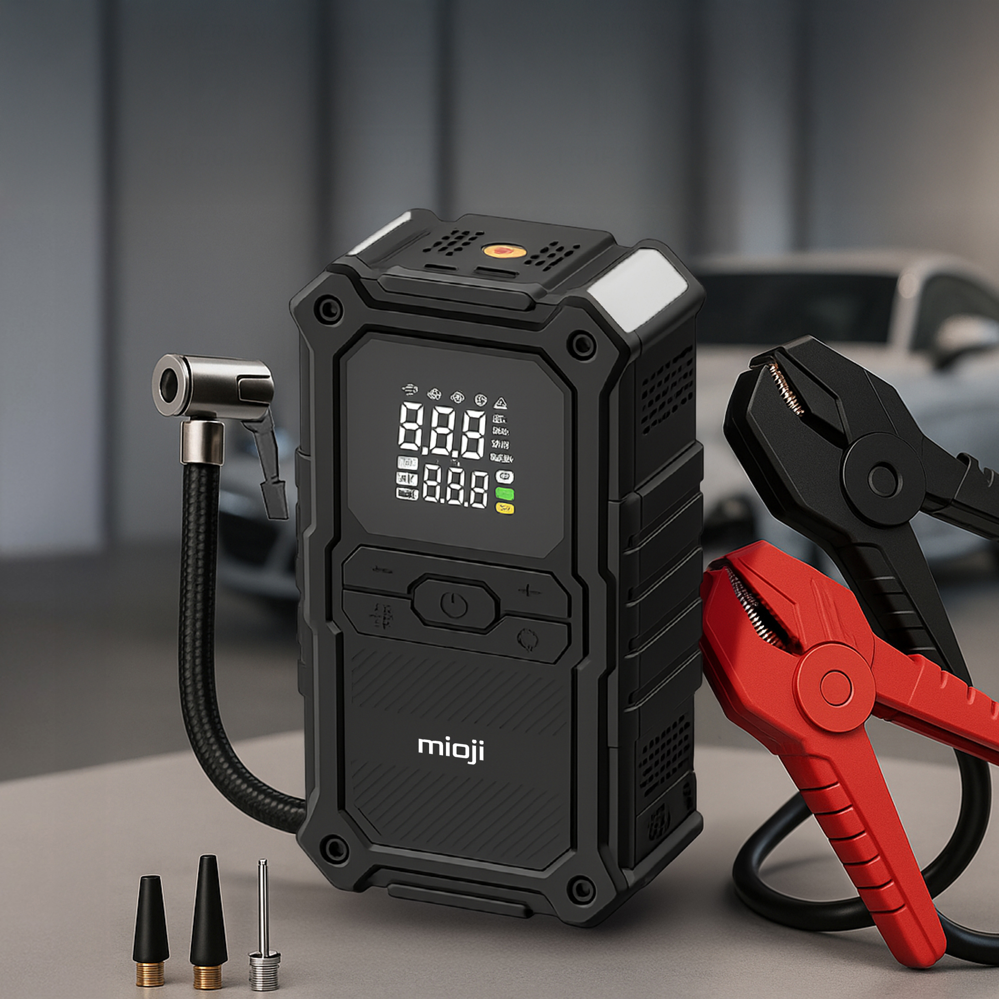 MIOJI Mio D8H Premium 4in1 48000mAh 3000A Hava Pompası + Led Fener + Powerbank Akü