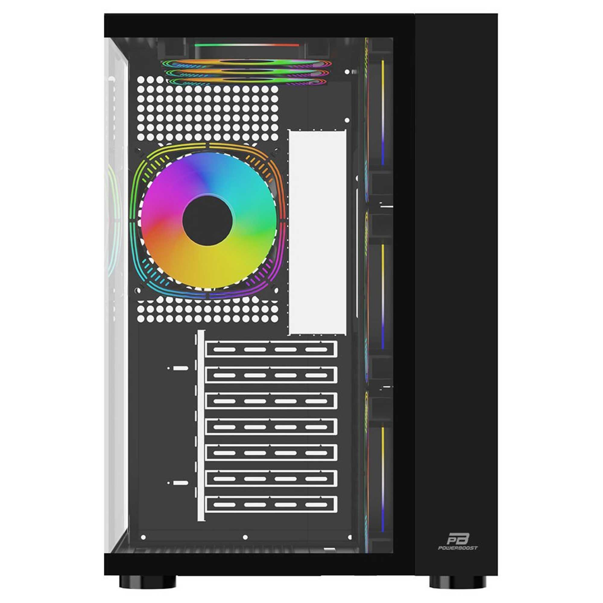 POWERBOOST PB-SS02B Sea View Siyah RGB Fanlı
