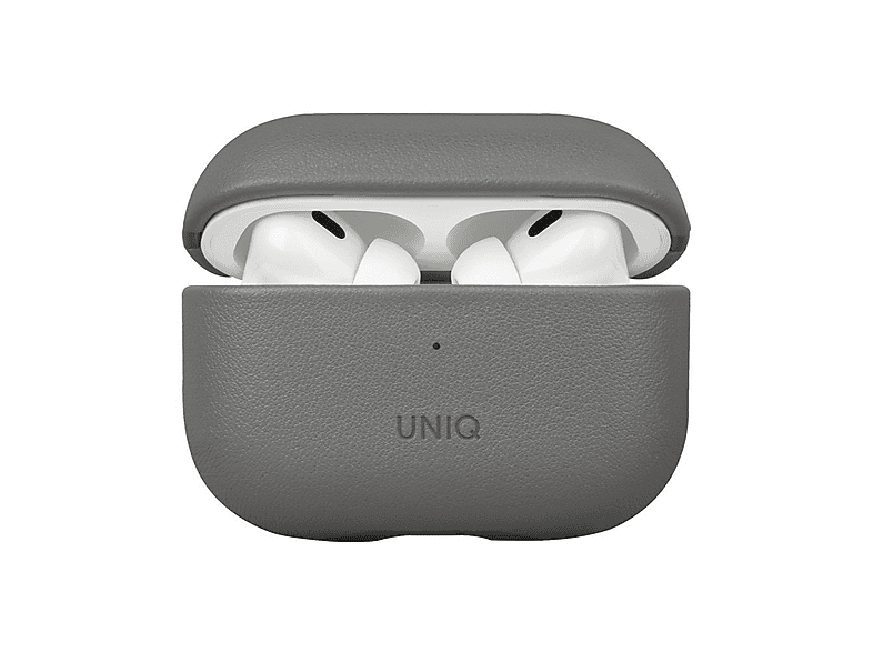 UNIQ Lyden DS AirPods Pro 2 (2.Nesil) Deri Kulaklık Kılıfı Gri