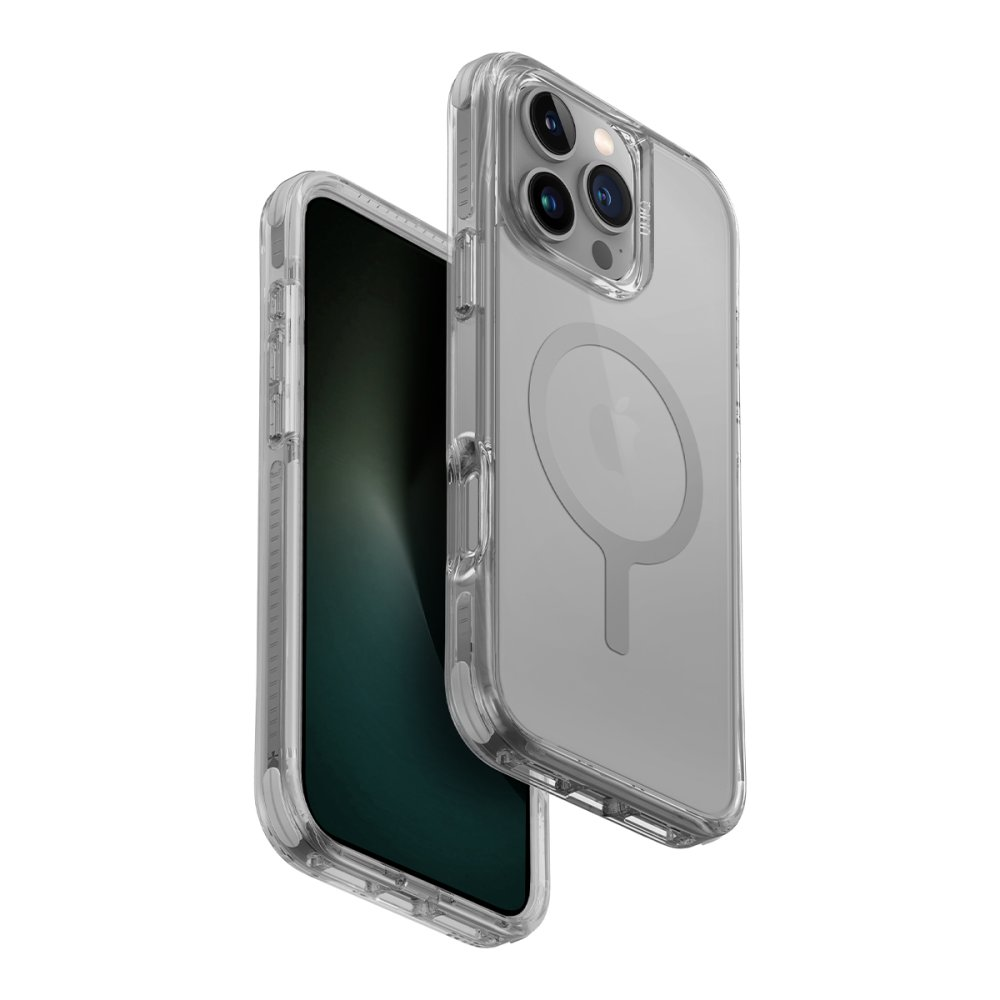 UNIQ Combat iPhone 16 Pro Max Uyumlu MagSafe Telefon Kılıfı Gri
