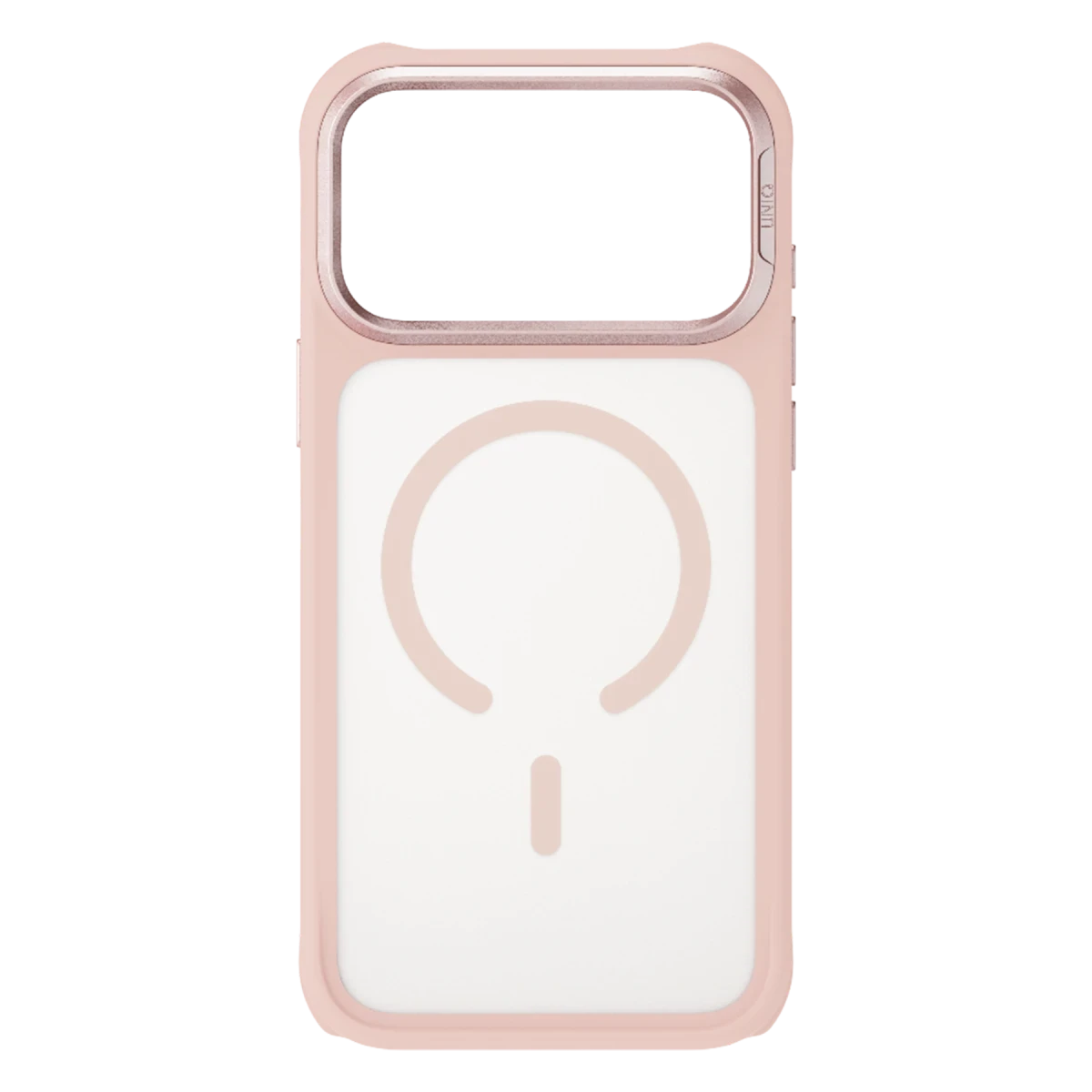 Dairemsi desenli ve çizgili pembe iPhone kılıfı.