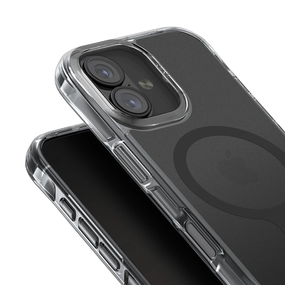 Arkada çift kamera bulunan akıllı telefon için şeffaf koruyucu kılıf.