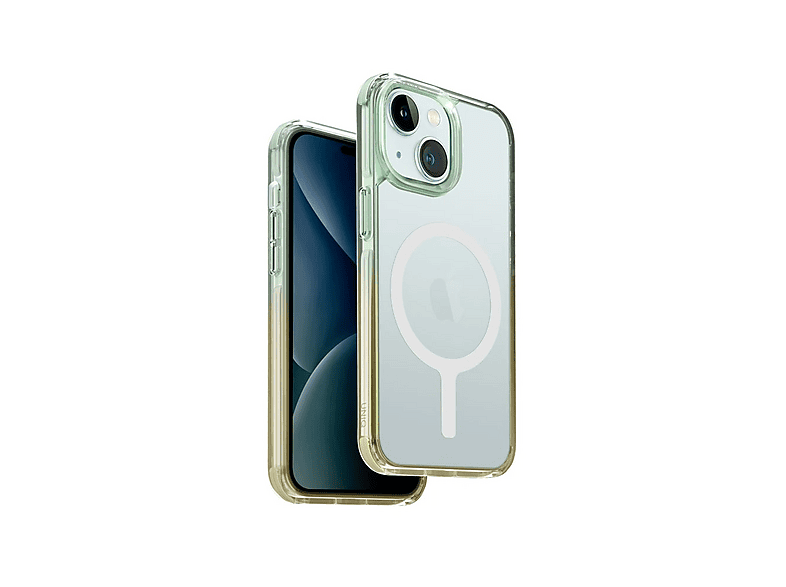UNIQ Combat Duo iPhone 15 Uyumlu MagSafe Telefon Kılıfı Yeşil