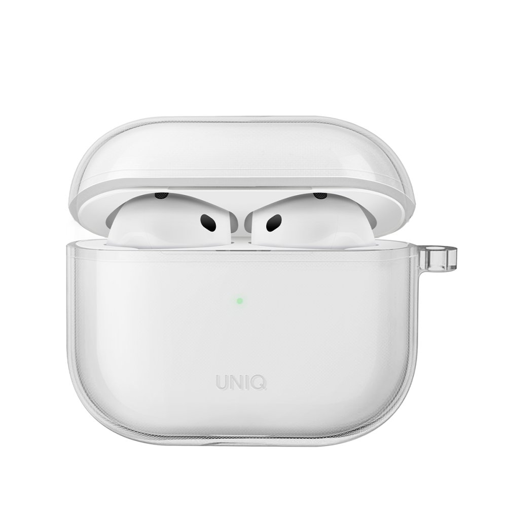 UNIQ Glase AirPods Pro 2 (2.Nesil) Uyumlu  Silikon Kulaklık Kılıfı Şeffaf