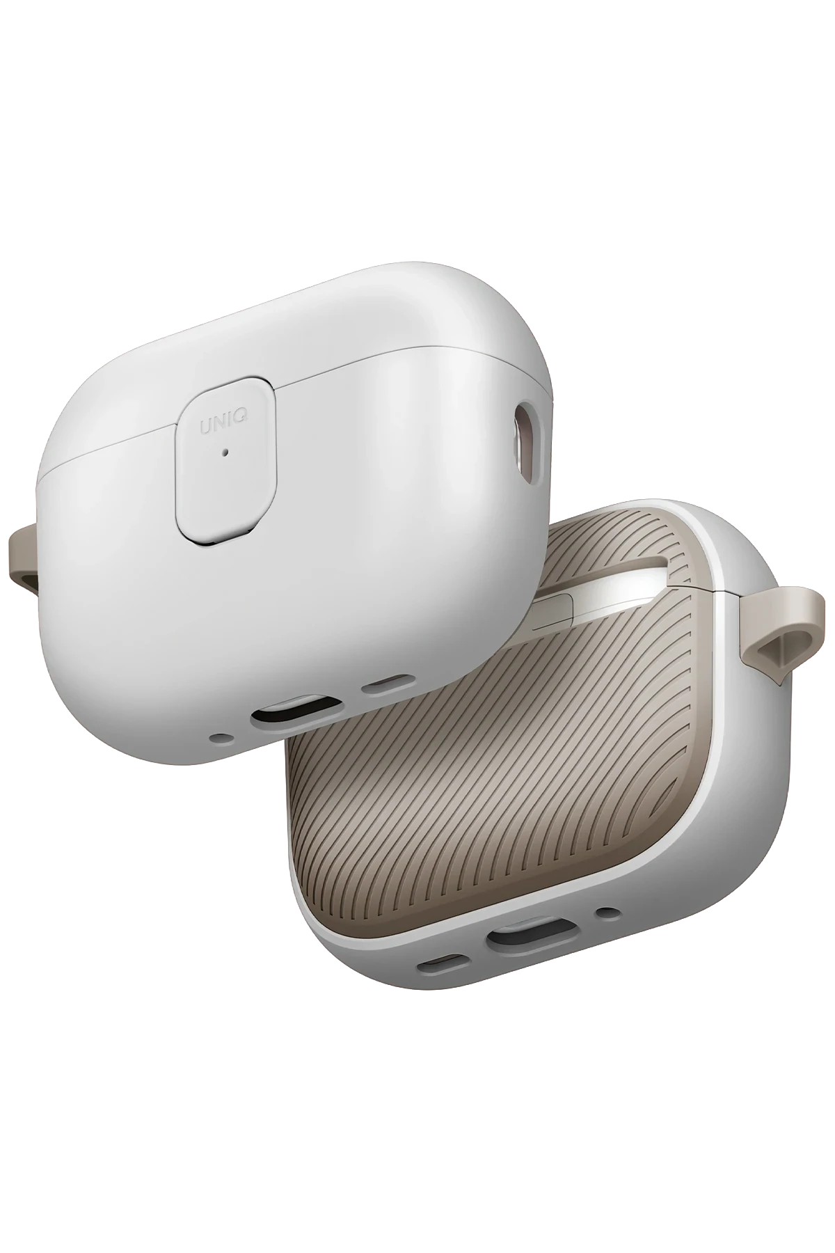UNIQ Airpods Pro 3 (3.nesil) Clyde Kilitli Kulaklık Kılıfı Krem