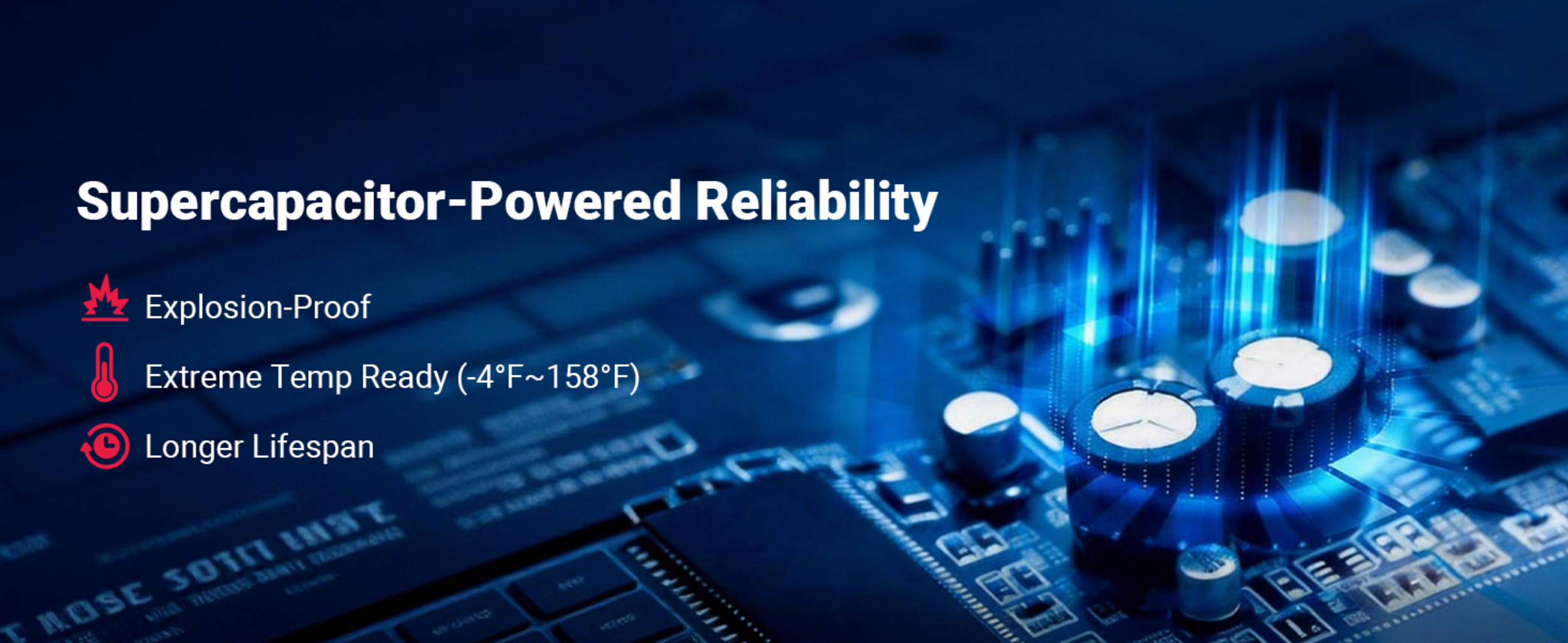 Supercapacitor-Powered Reliability: Explosion-Proof, Extreme Temp Ready.
