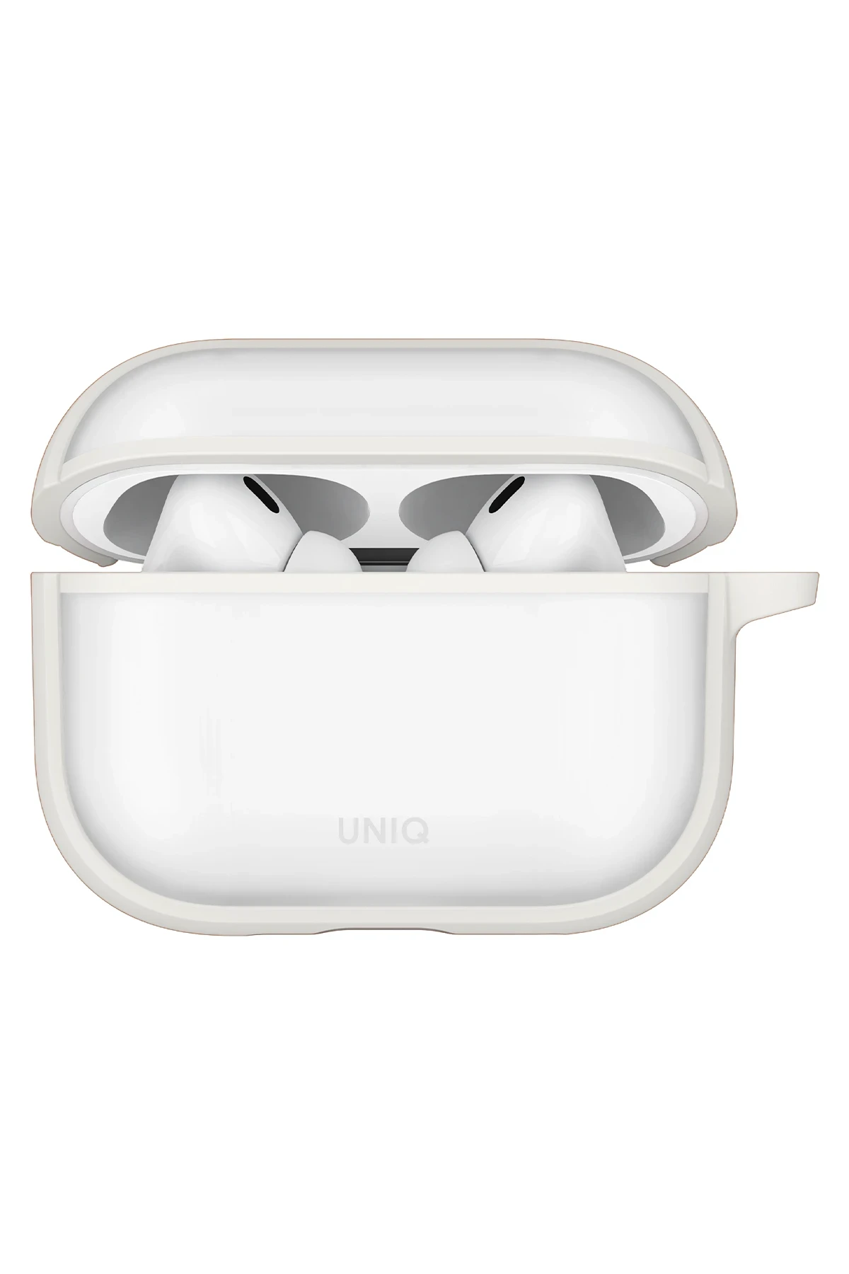 UNIQ Veren AirPods Pro 3 (3.Nesil) Frosted Hang Kulaklık Kılıfı Beyaz