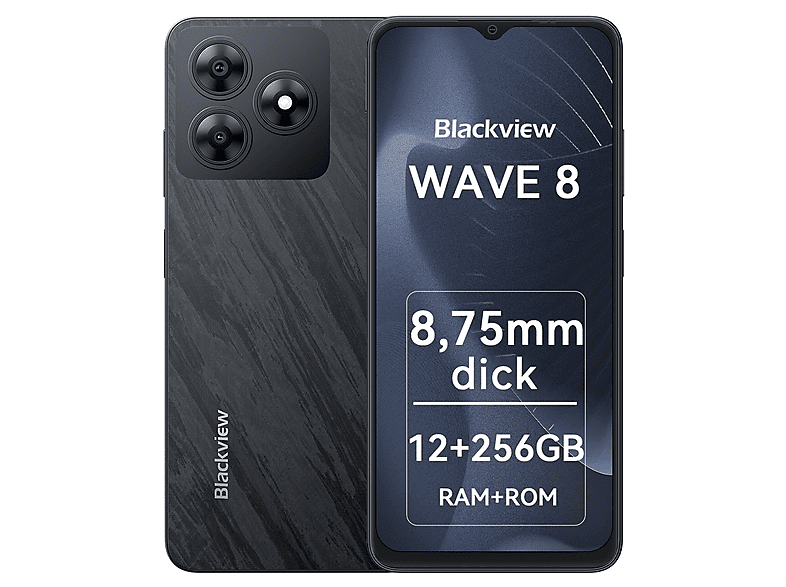 BLACKVIEW WAVE 8 256 GB Schwarz Dual SIM