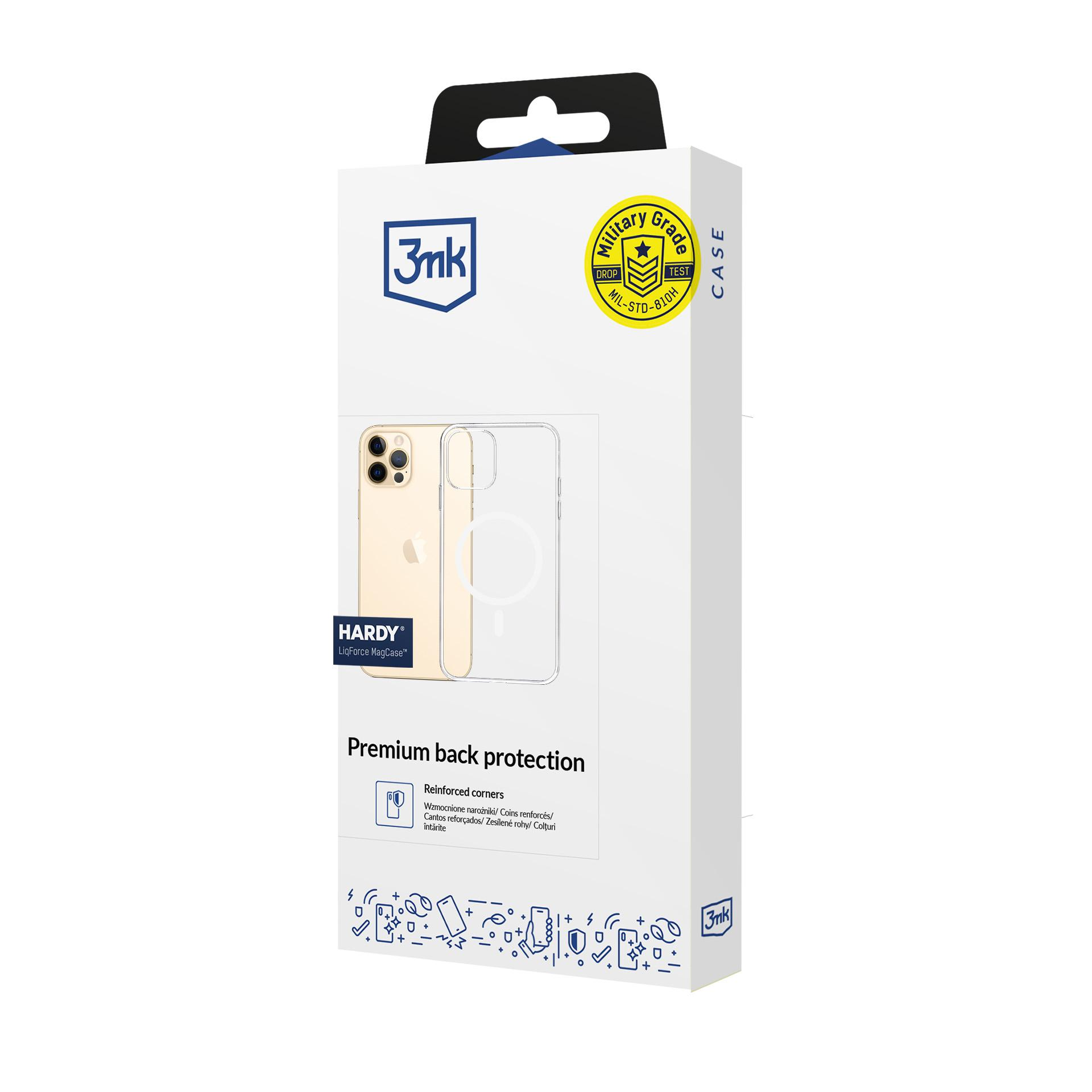 Etui 3mk z certyfikatem klasy wojskowej. Prezentuje złote etui na telefon.