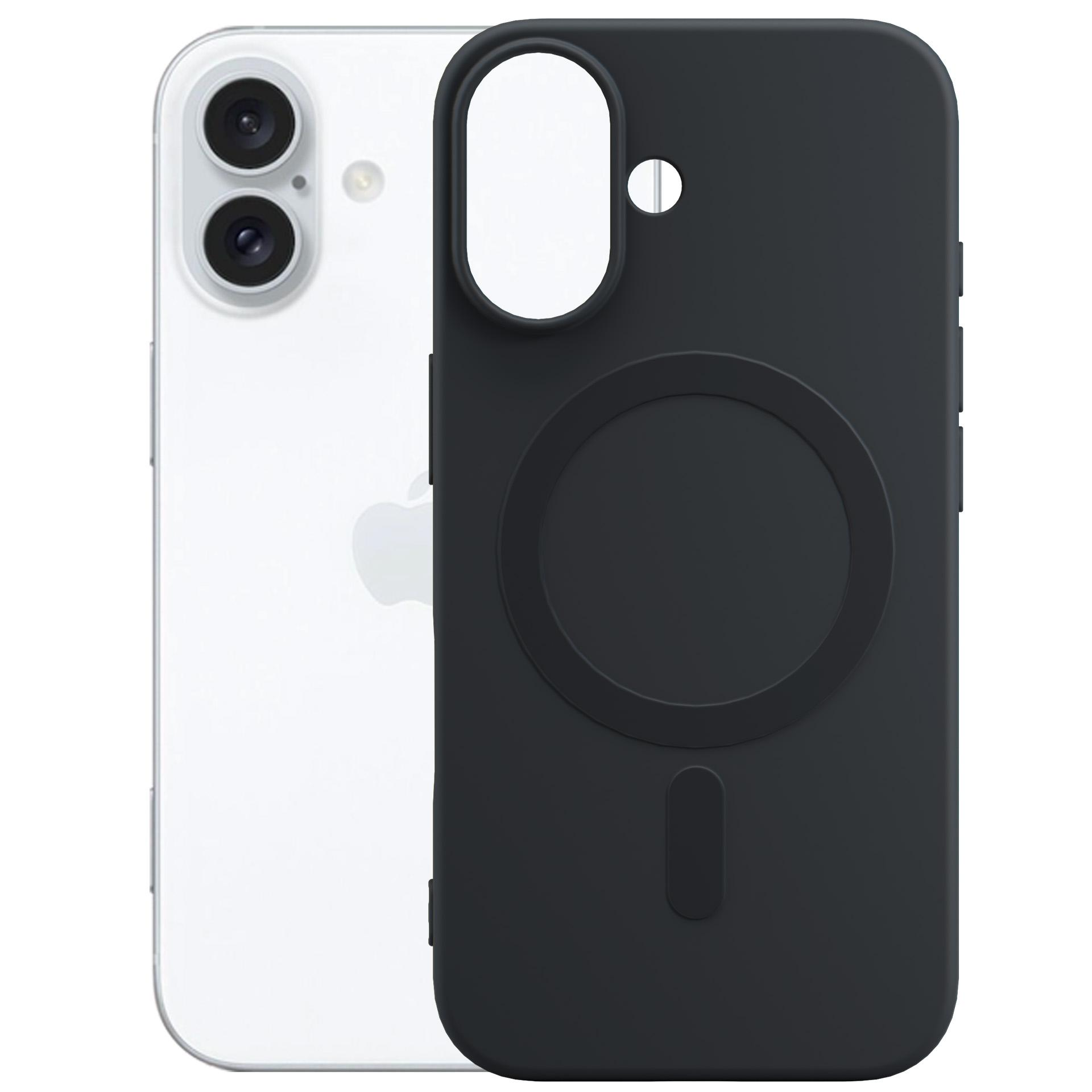 Biały smartfon z dwoma aparatami obok czarnego etui.