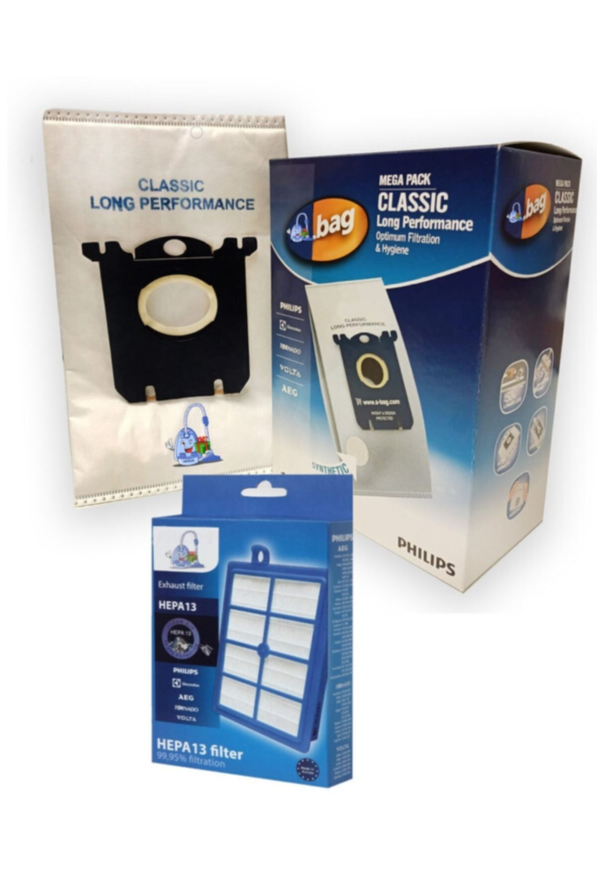 POPULER Elektrolux Uyumlu Clario2 / Ergomini ZP 3500...3550 Mega 12'li Paket Toz Torbası + HEPA FİLTRE