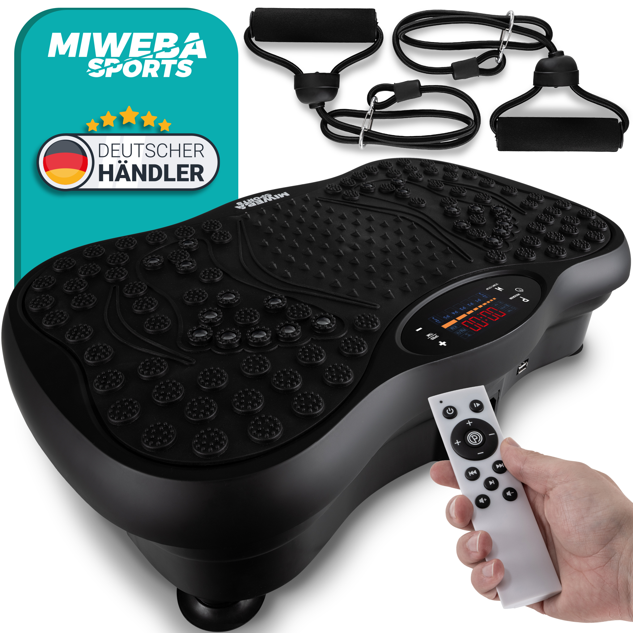 MIWEBA SPORTS MV150 Vibrationsplatte, Schwarz | MediaMarkt