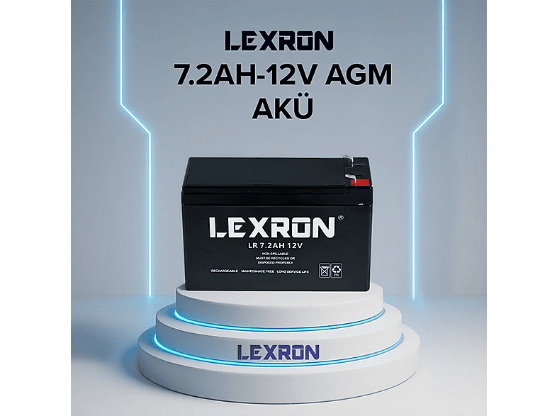LEXIP Lexron 7.2 AH-12V AGM Kuru Tip Akü