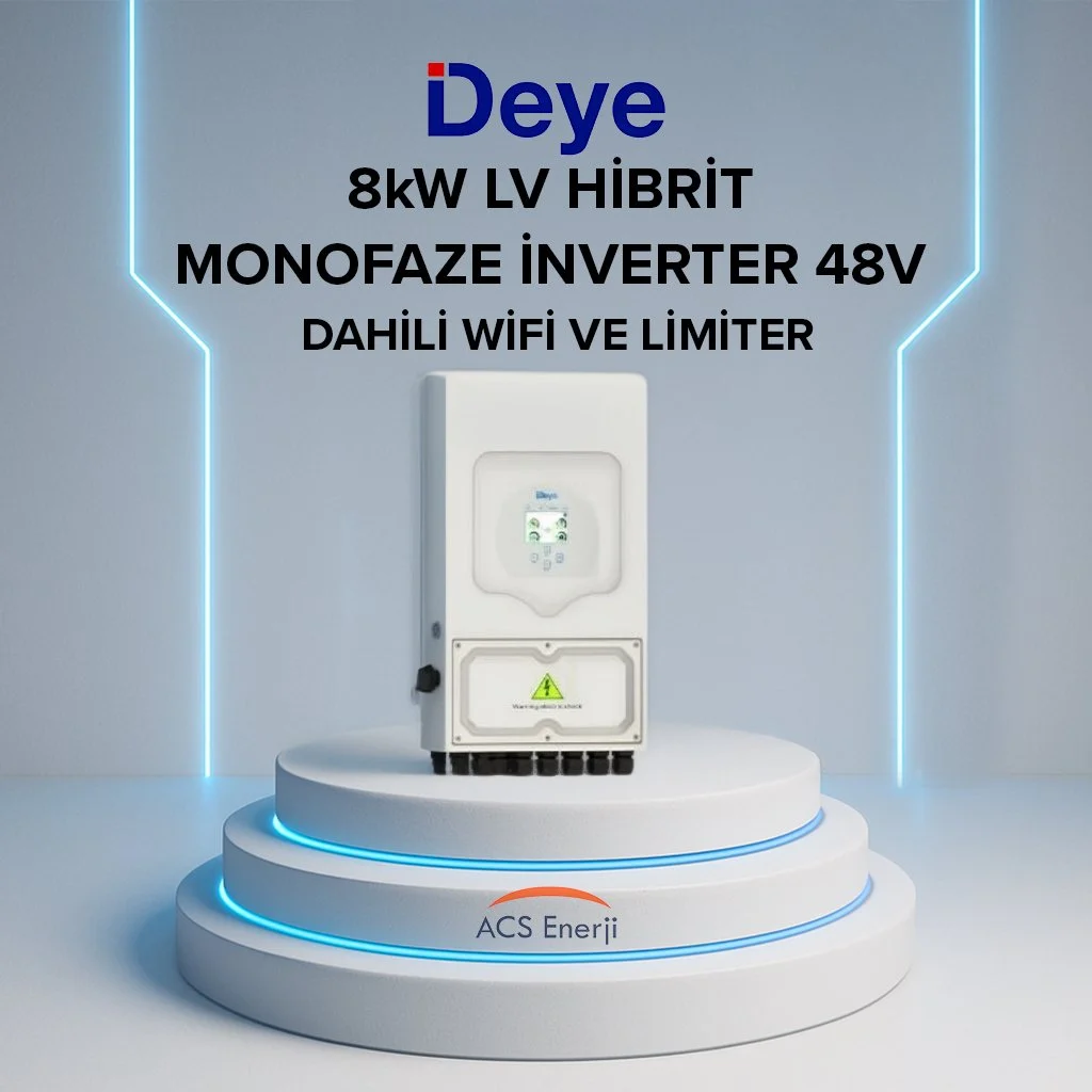 LEXIP Lexron Deye 8kw Hibrit Trifaze İnvertör Hv İnverter