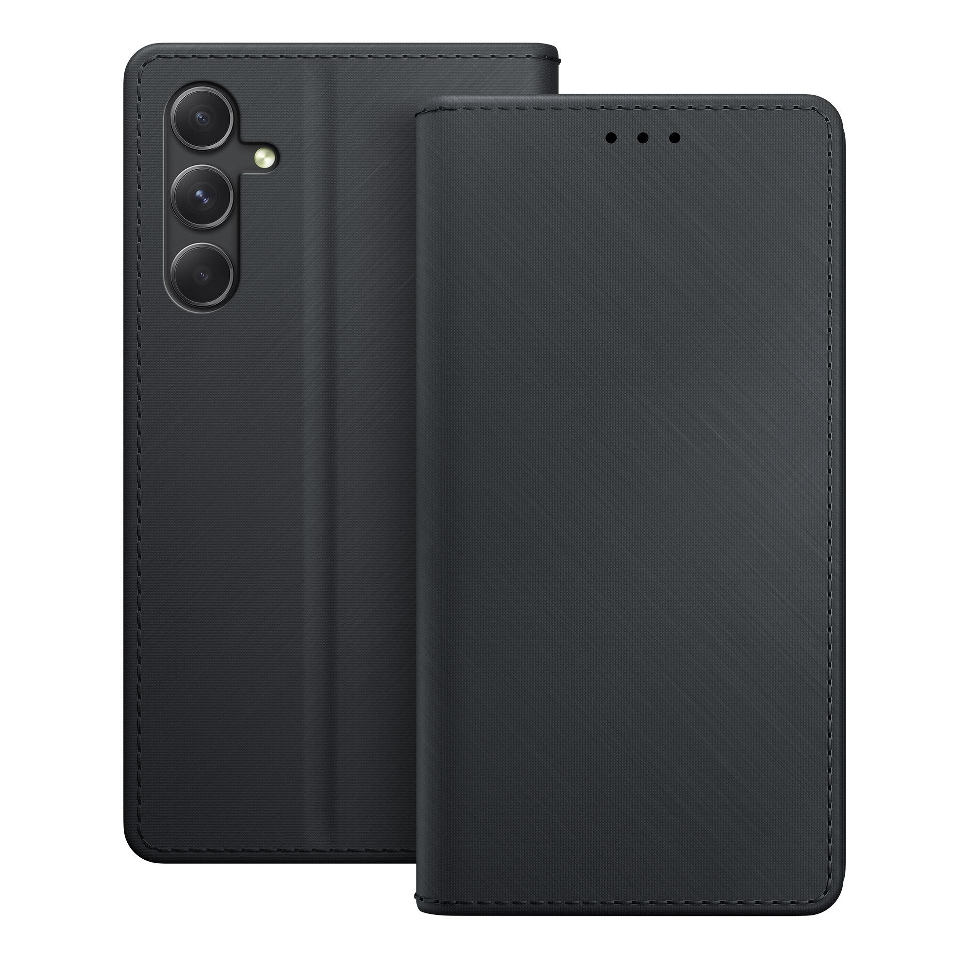 Czarne etui na telefon z aparatami i trzema otworami.