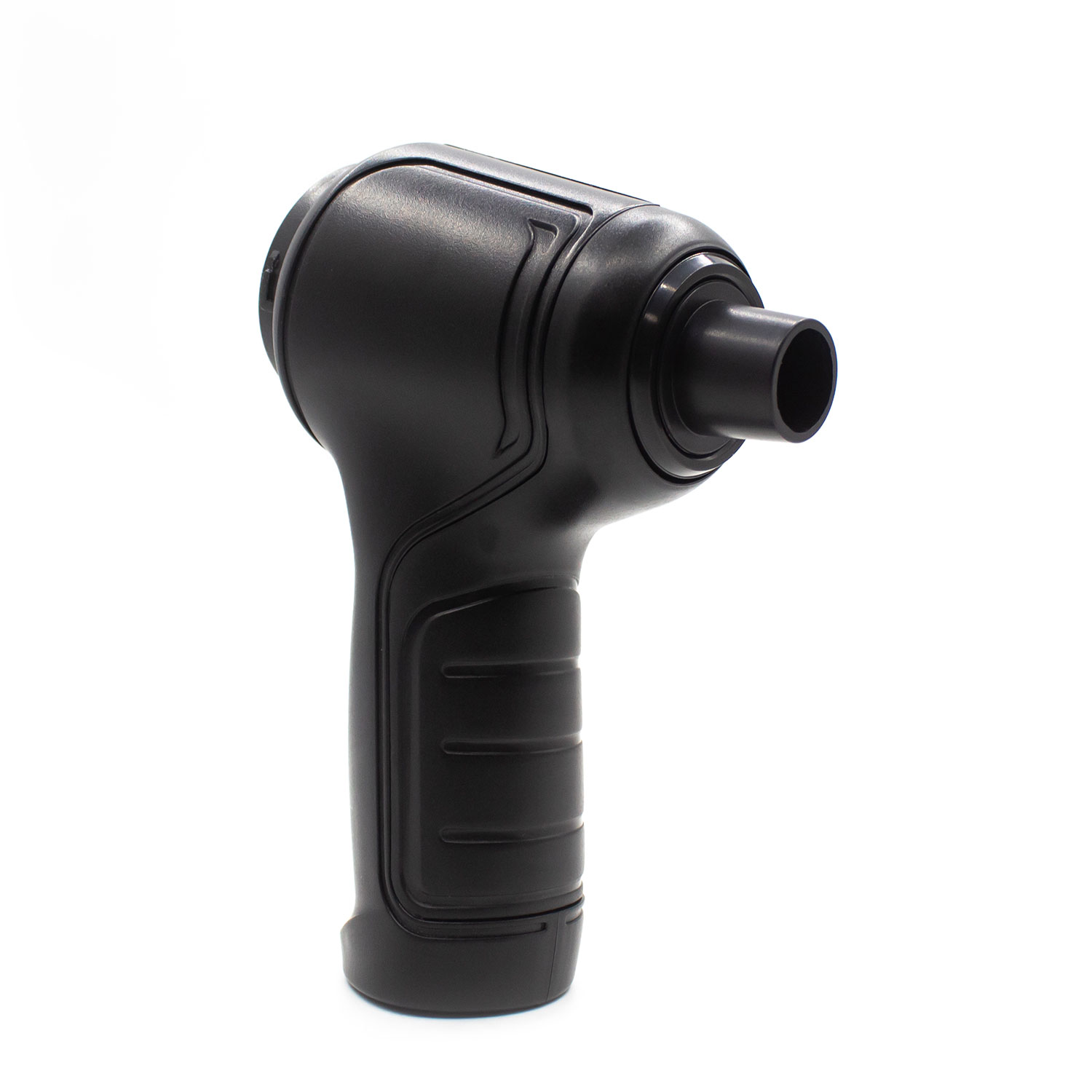 Un outil ergonomique noir avec poignée et buse.