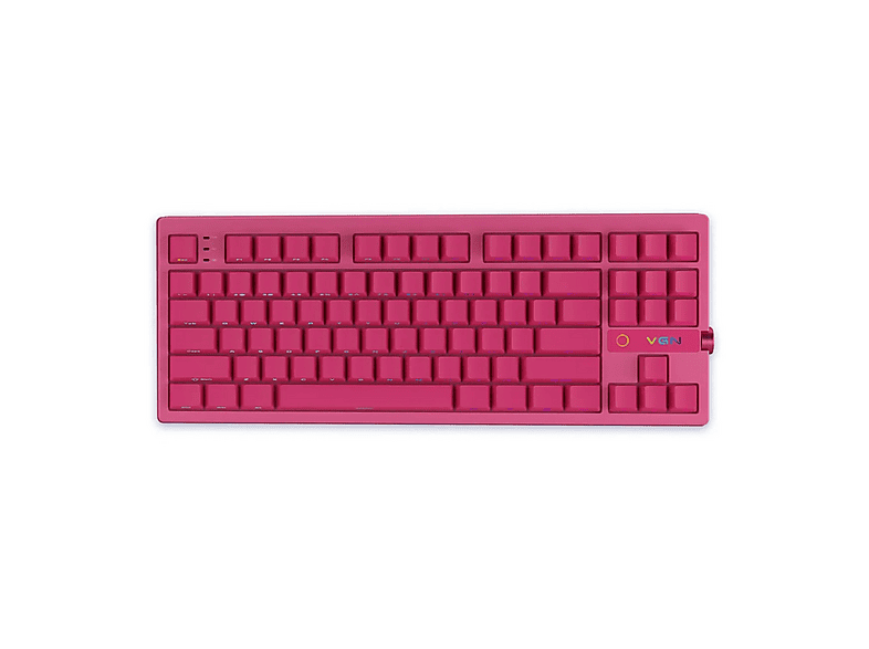 VGN V87 V2 Wireless Mekanik (Blizzard) Kablosuz Oyuncu Klavyesi Berry Red