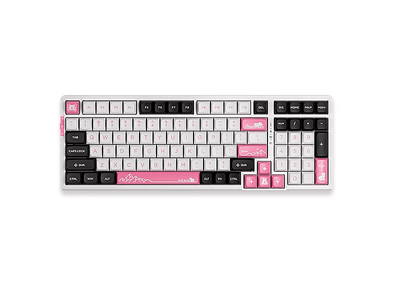 VGN V98 Pro V3 Wireless Mekanik (Daiyu) Kablosuz Oyuncu Klavyesi Strawberry Bear